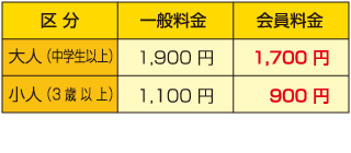 とりっくあーとぴあ日光割引金額表