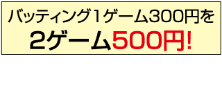 芝バッティングドーム割引金額表