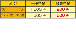 怪しい少年少女博物館割引金額表